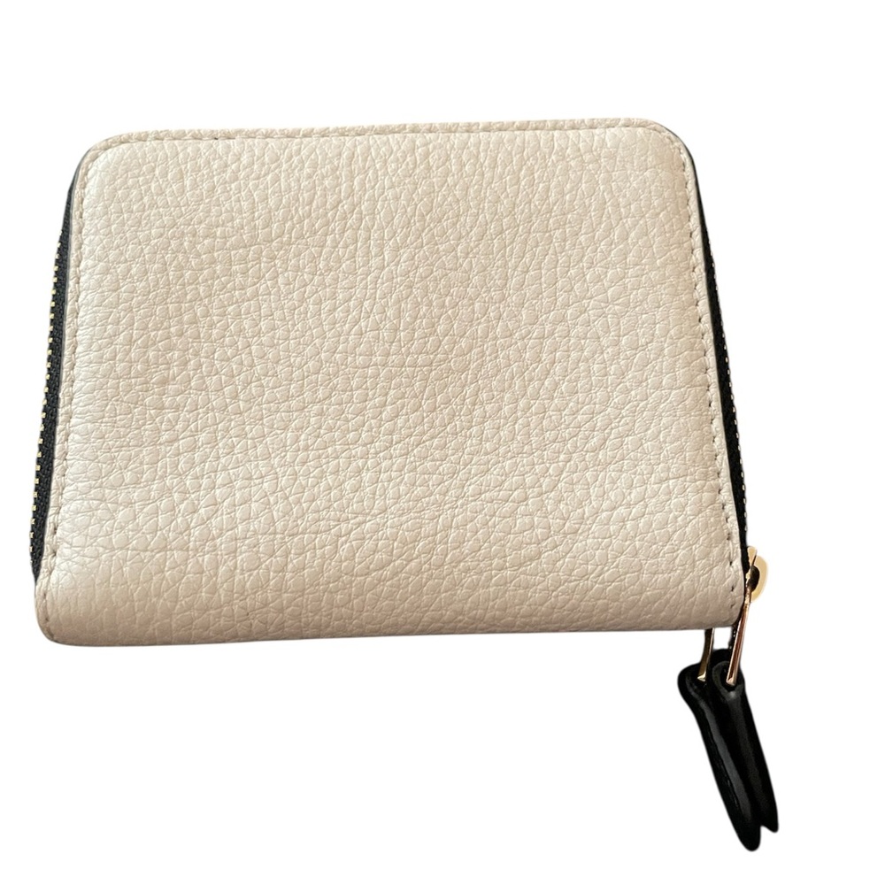 Coach double zip two tone compact wallet. Pebbled leather, gold hardware EUC - Picture 2 of 7